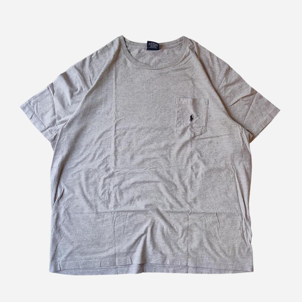vintage Polo Ralph Lauren Gray Cotton Pocket Tee